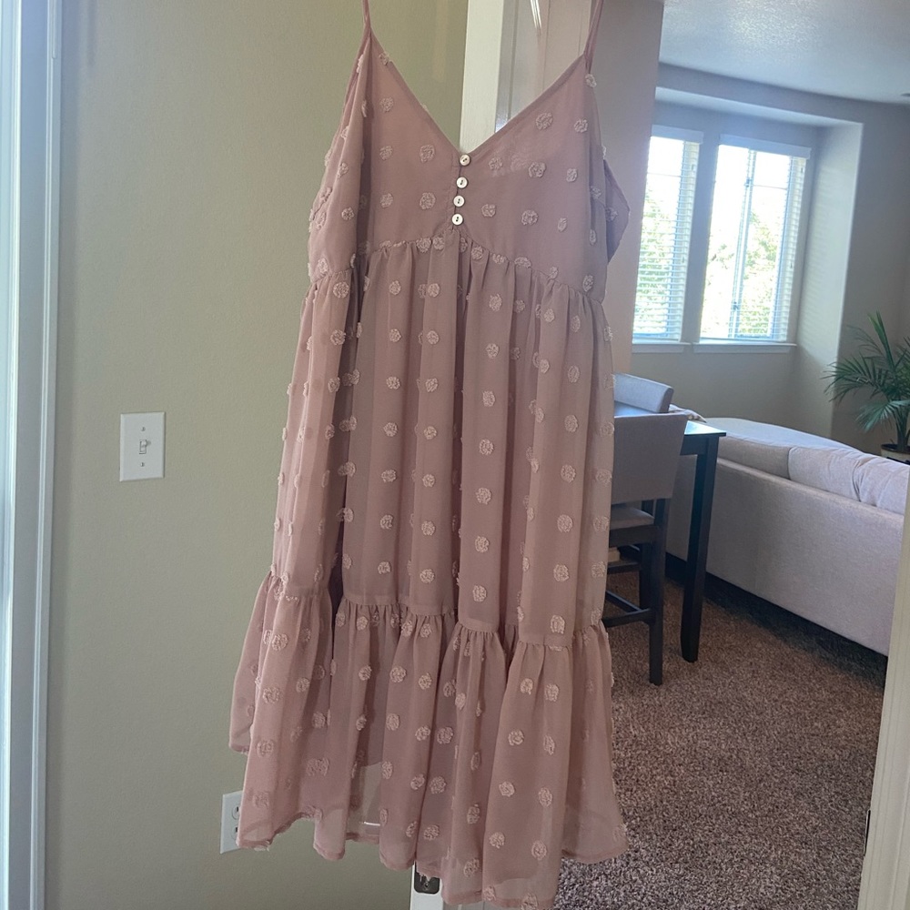 Dusty Rose dot dress